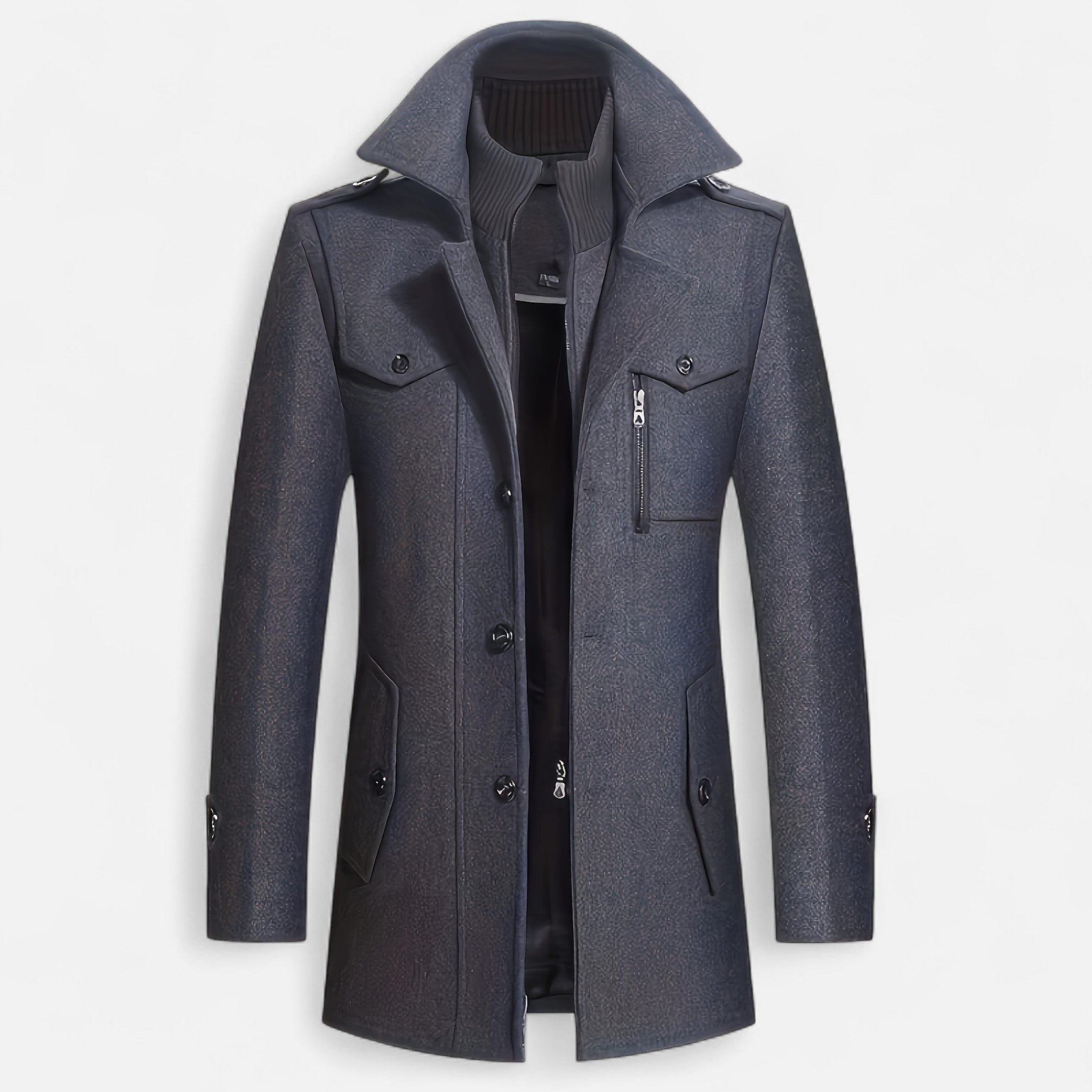 Renvieri | Manteau Croisé Homme – Étoffe Tweed et Allure Héritage