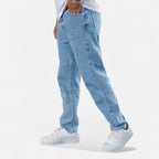 Renvieri | Jean Droit Noir Délavé – Force et Élégance