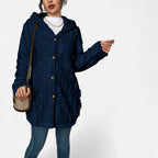 Renvieri | Manteau en Jacquard à Capuche – Élégance d’Hiver