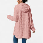 Renvieri | Manteau en Jacquard à Capuche – Élégance d’Hiver