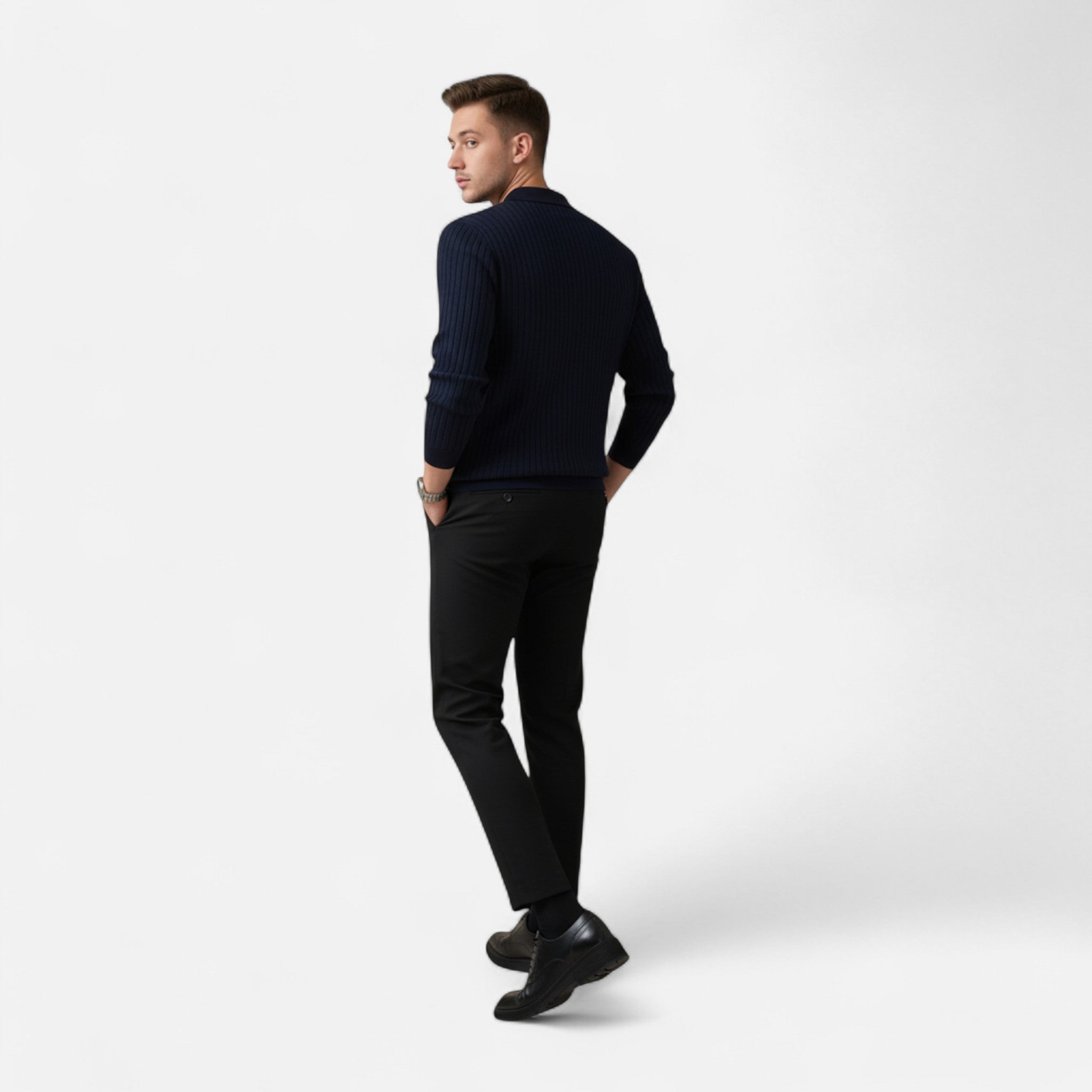 Renvieri | Pull Col Polo – Élégance Décontractée