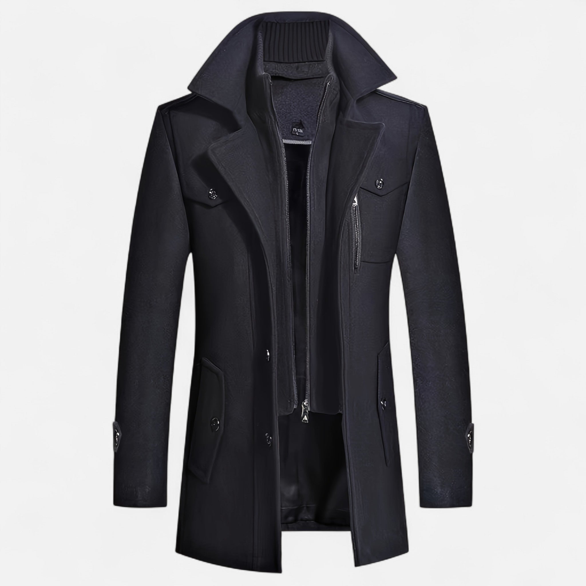 Renvieri | Manteau Croisé Homme – Étoffe Tweed et Allure Héritage