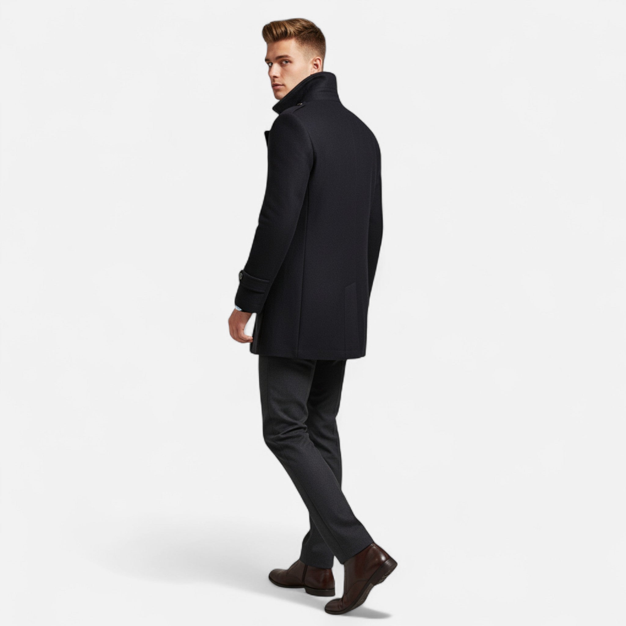 Renvieri | Manteau Croisé Homme – Étoffe Tweed et Allure Héritage