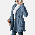 Renvieri | Manteau en Jacquard à Capuche – Élégance d’Hiver