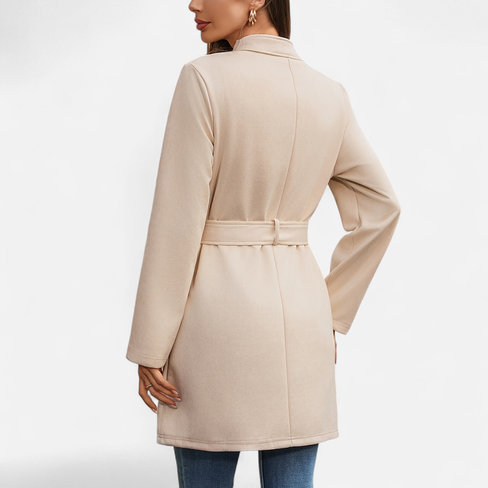 Renvieri | Trench Mi-Long Femme – Élégance Contemporaine et Lignes Pures