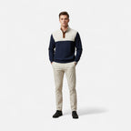 Renvieri | Pull Rétro Color Block – Élégance Texturée