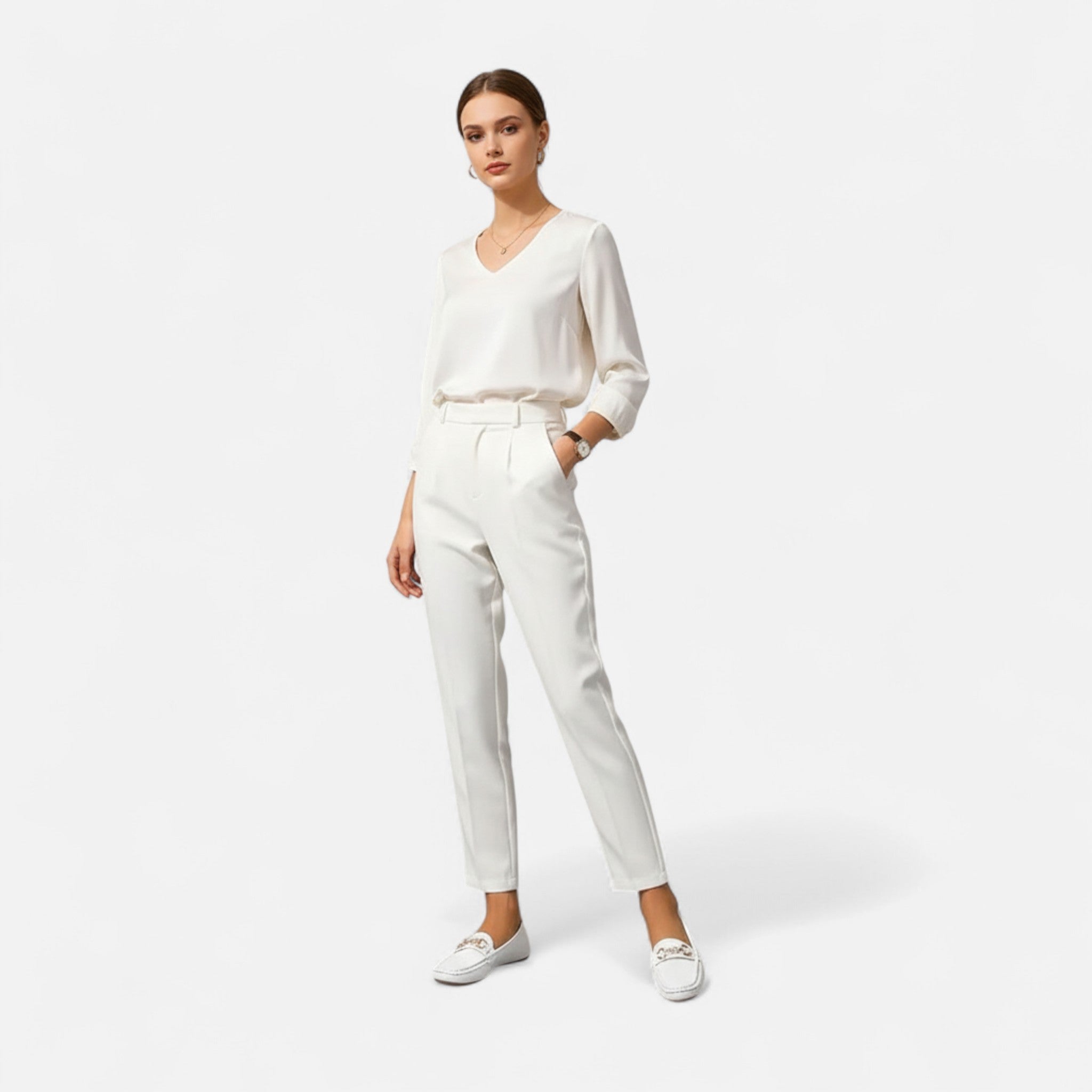 Renvieri | Mocassins Féminins à Bride Strass – Éclat Subtil