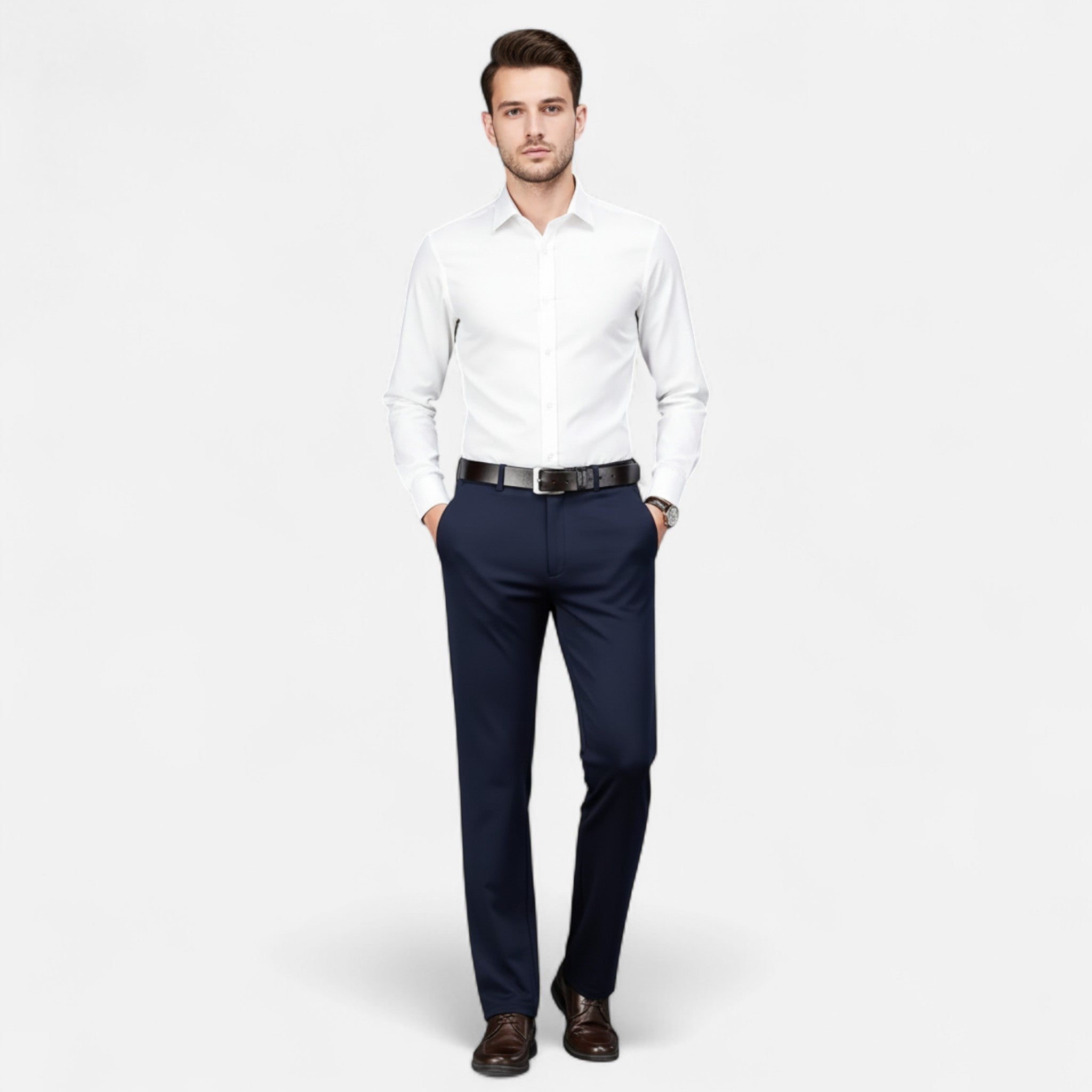 Renvieri | Pantalon de Costume Classique – Élégance Formelle