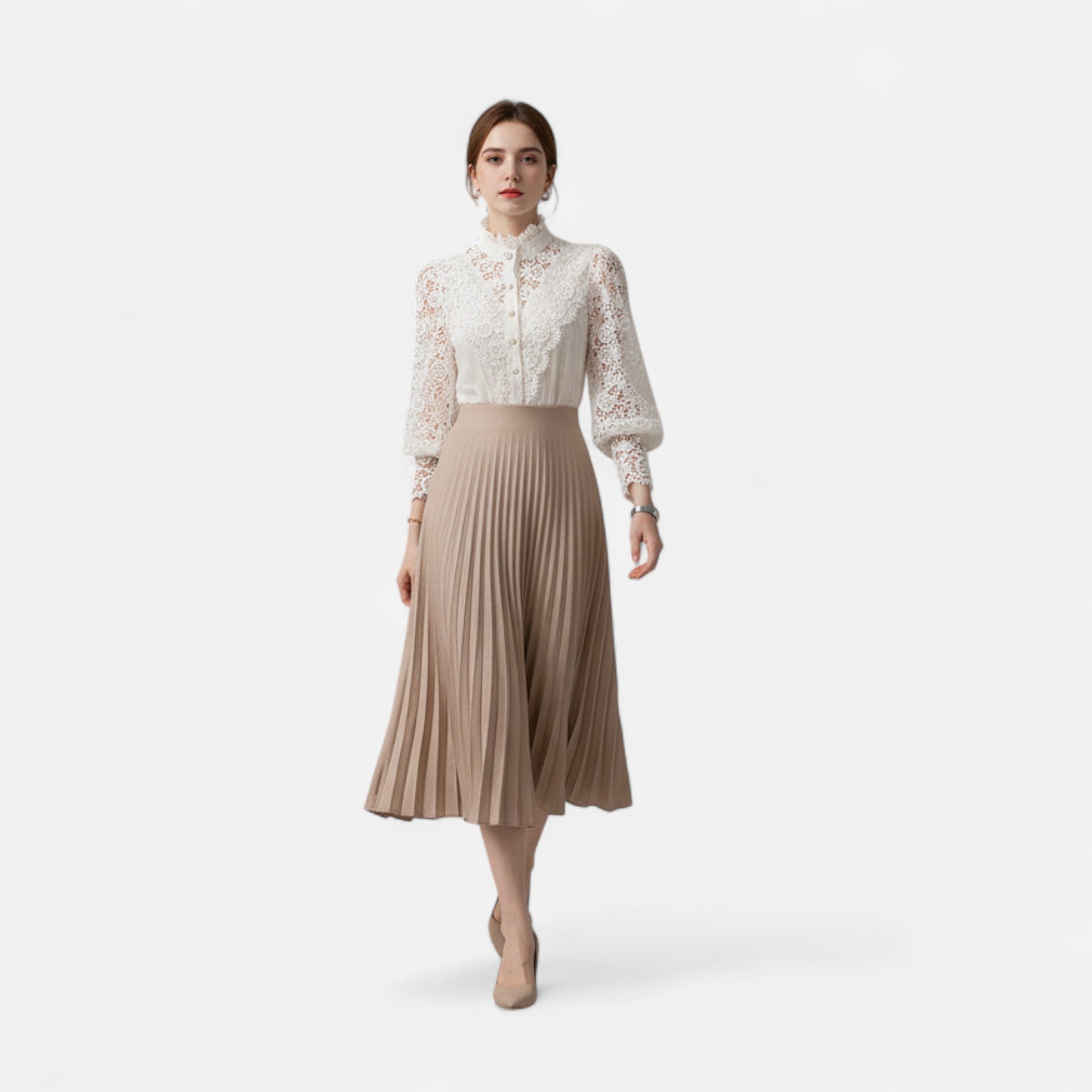 Renvieri | Blouse Victorienne Femme – Dentelle et Grâce