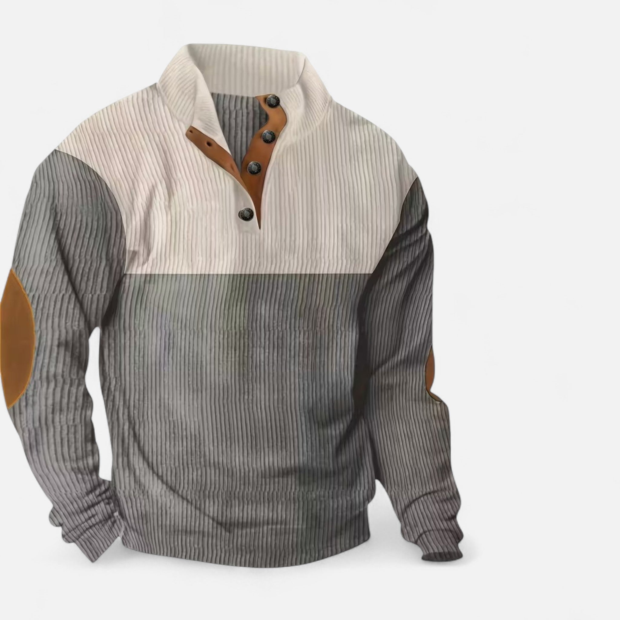 Renvieri | Pull Rétro Color Block – Élégance Texturée