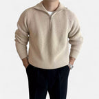 Renvieri | Pull Zippé Épais – Chaleur et Élégance Décontractée