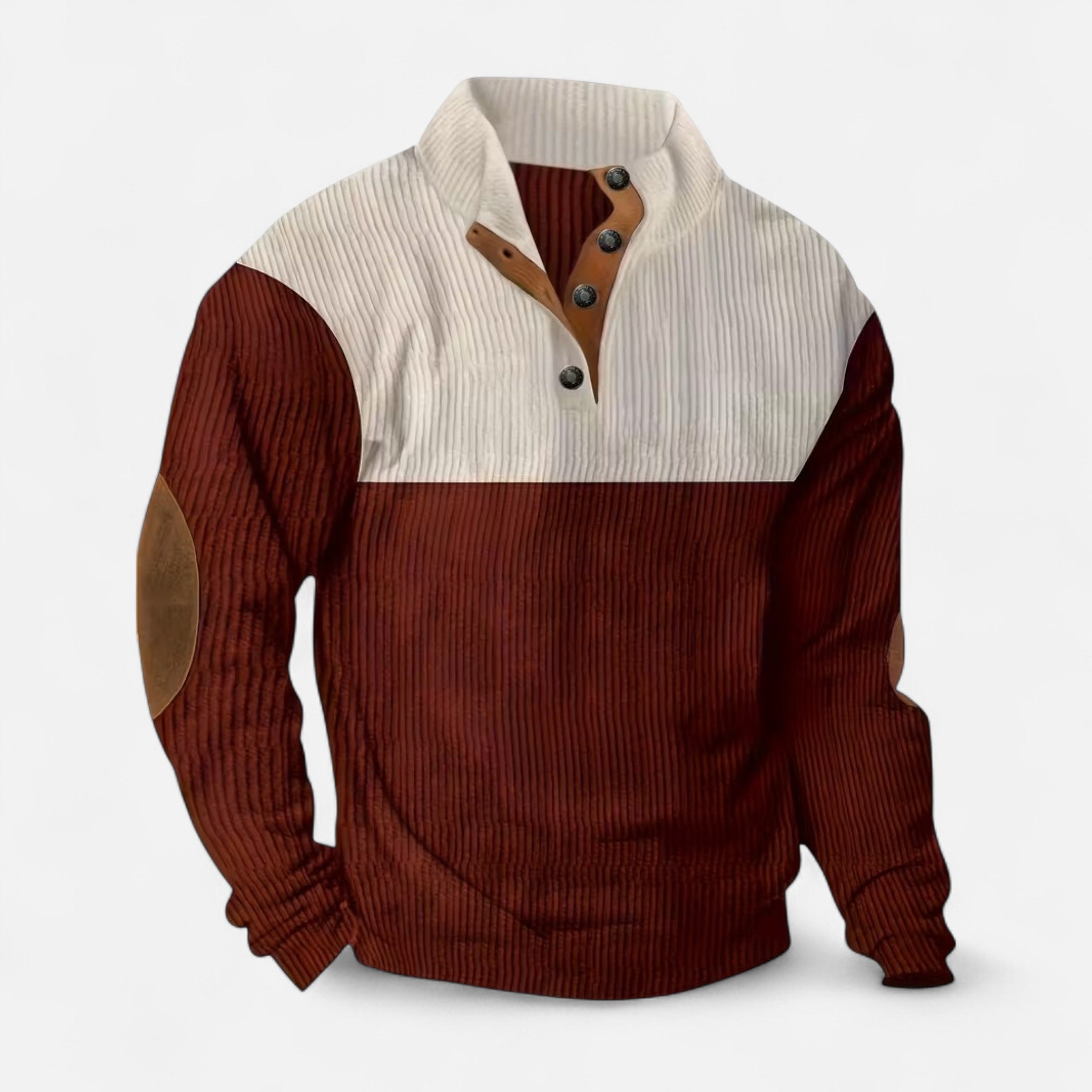 Renvieri | Pull Rétro Color Block – Élégance Texturée