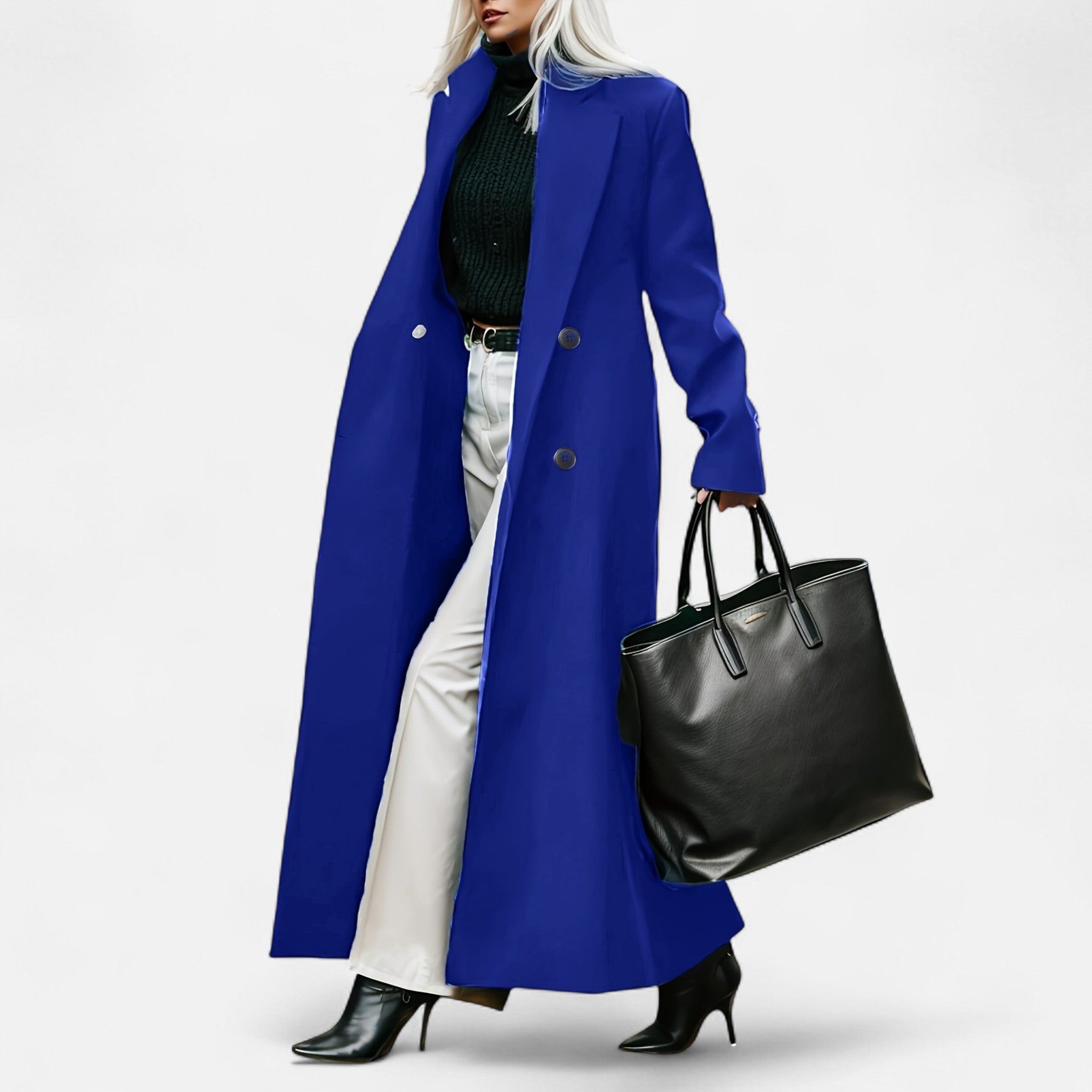 Renvieri | Trench Long Femme – Élégance Hivernale à Double Boutonnage