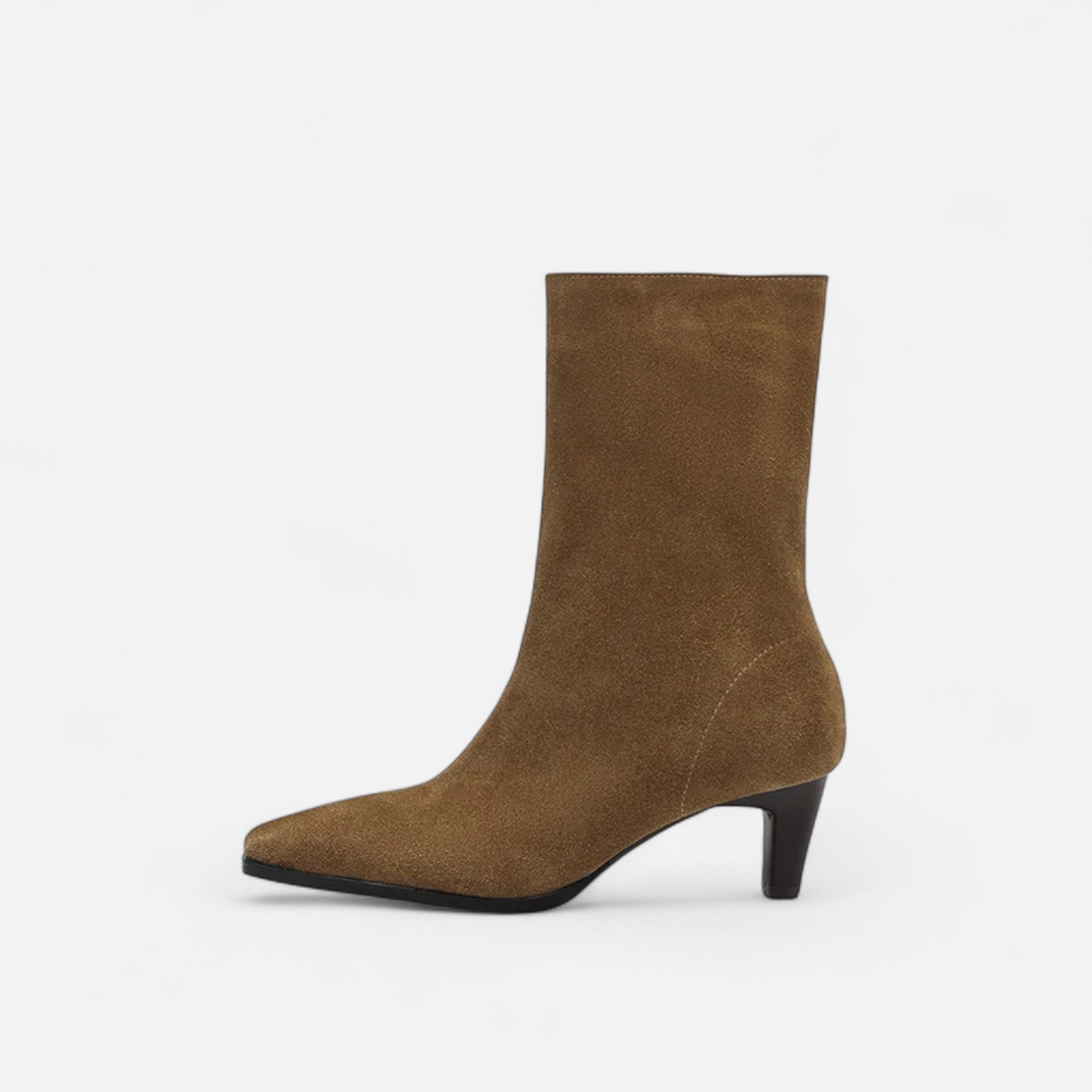 Renvieri | Bottines à Talon Bloc Haut Femme – Suède Élégant