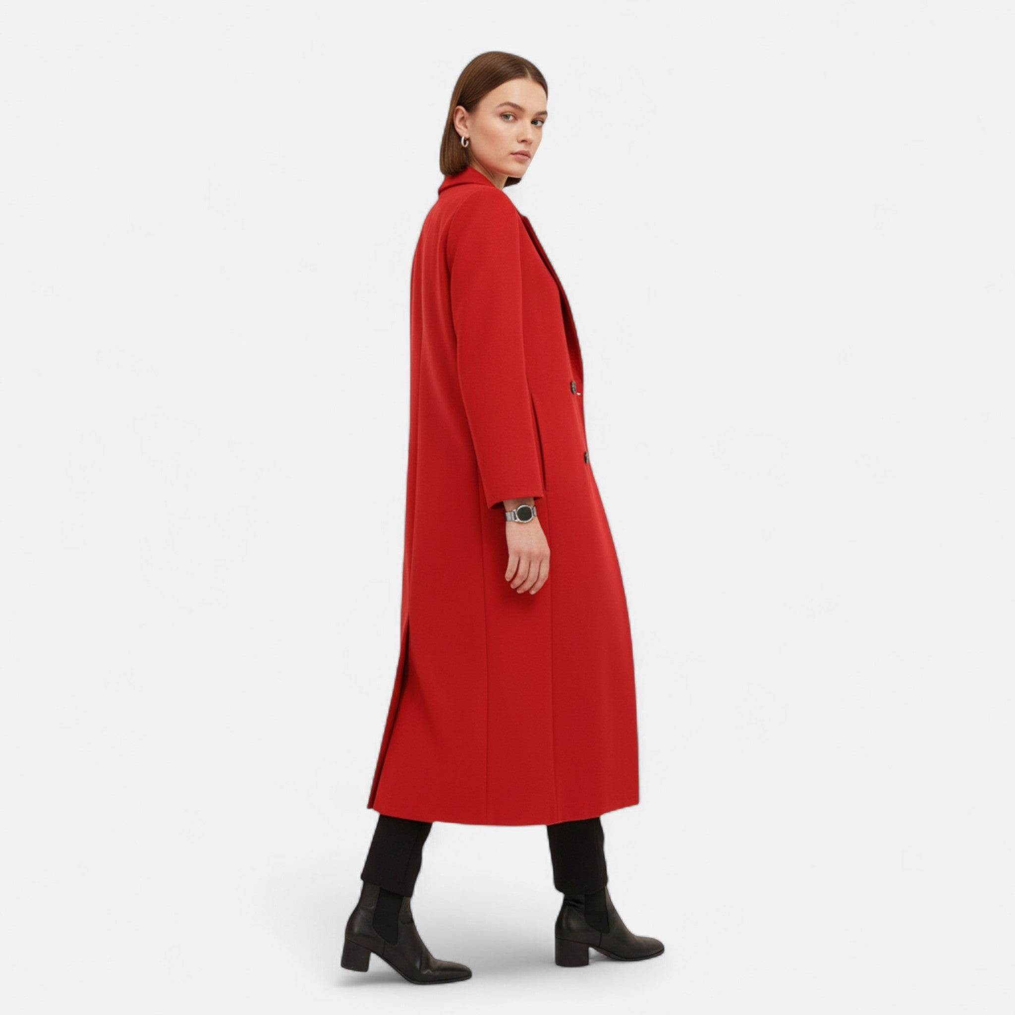 Renvieri | Trench Long Femme – Élégance Hivernale à Double Boutonnage