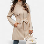 Renvieri | Trench Mi-Long Femme – Élégance Contemporaine et Lignes Pures