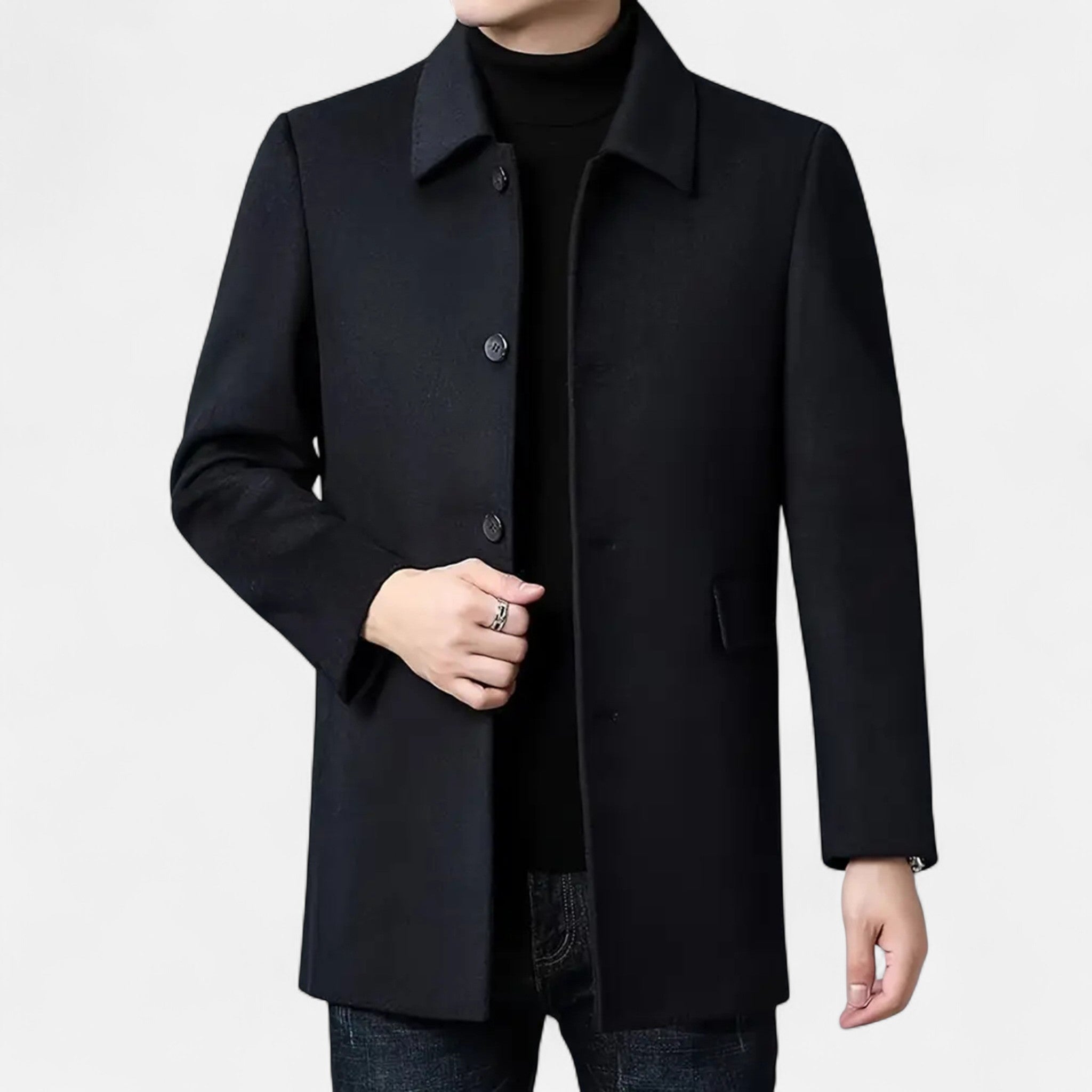 Renvieri | Trench-Classique Homme – Sobriété et Élégance Urbaine