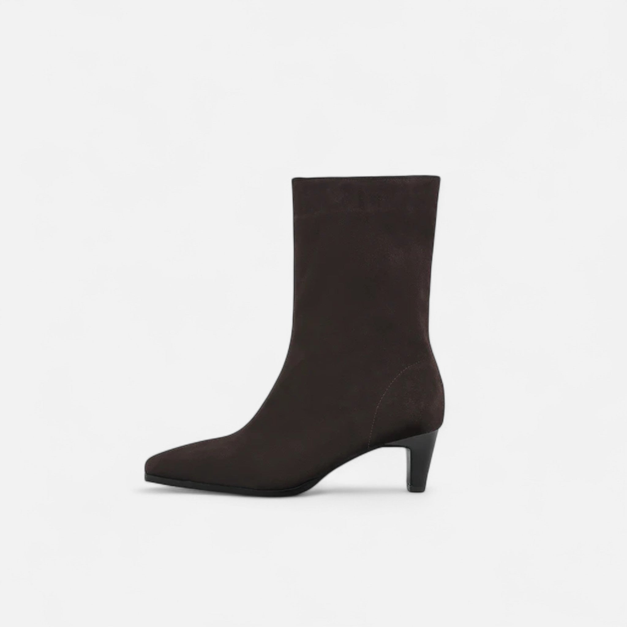 Renvieri | Bottines à Talon Bloc Haut Femme – Suède Élégant