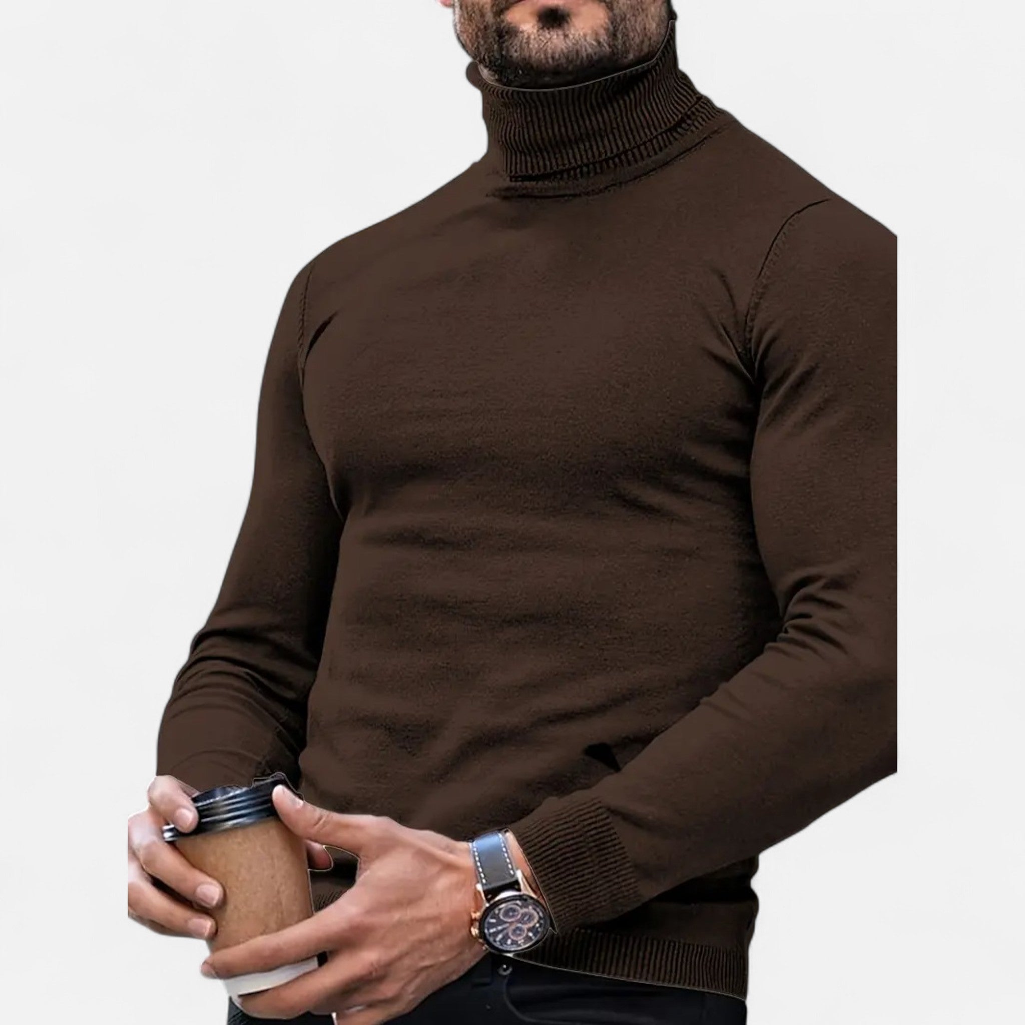 Renvieri | Col Roulé pour Homme – Sobriété d’Hiver