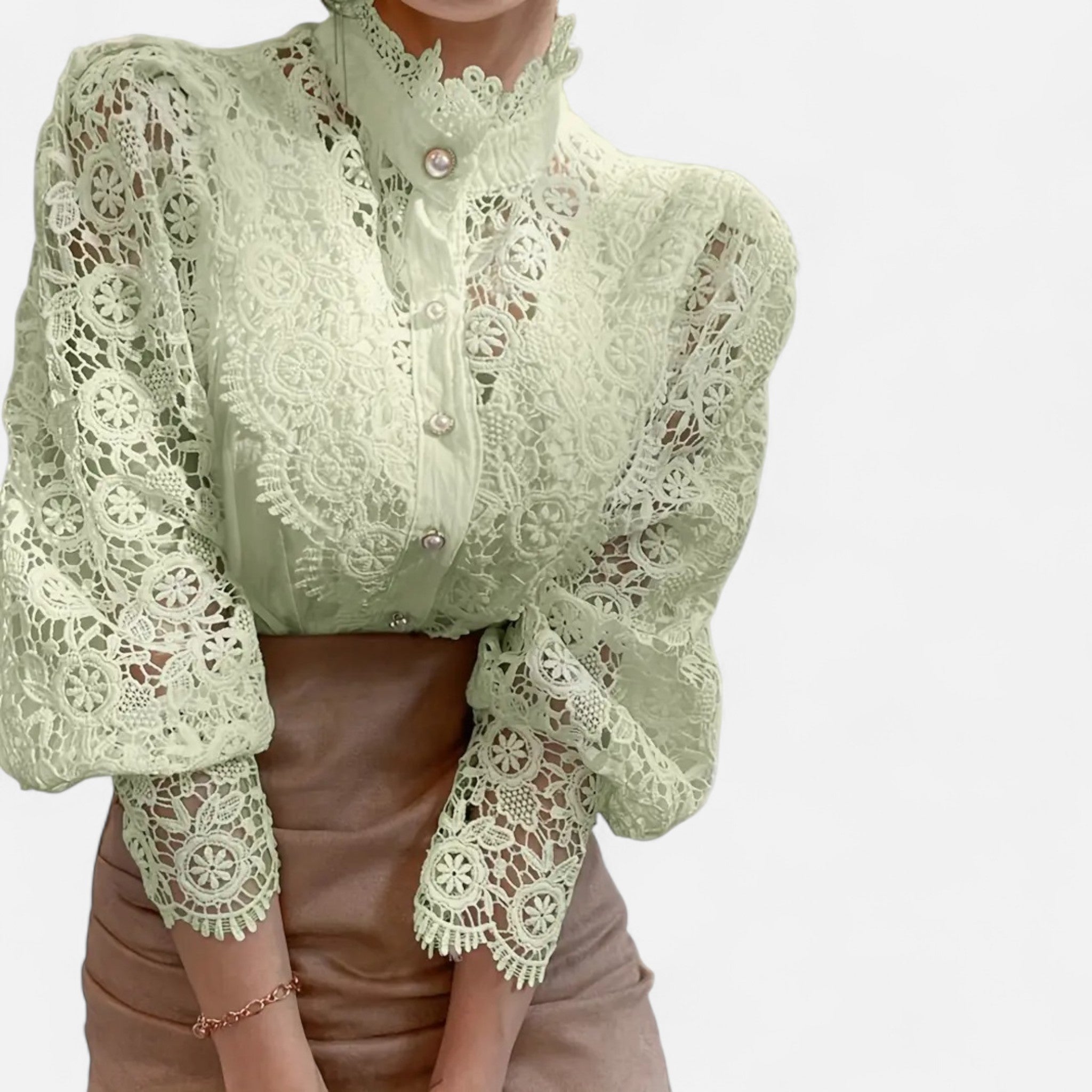 Renvieri | Blouse Victorienne Femme – Dentelle et Grâce