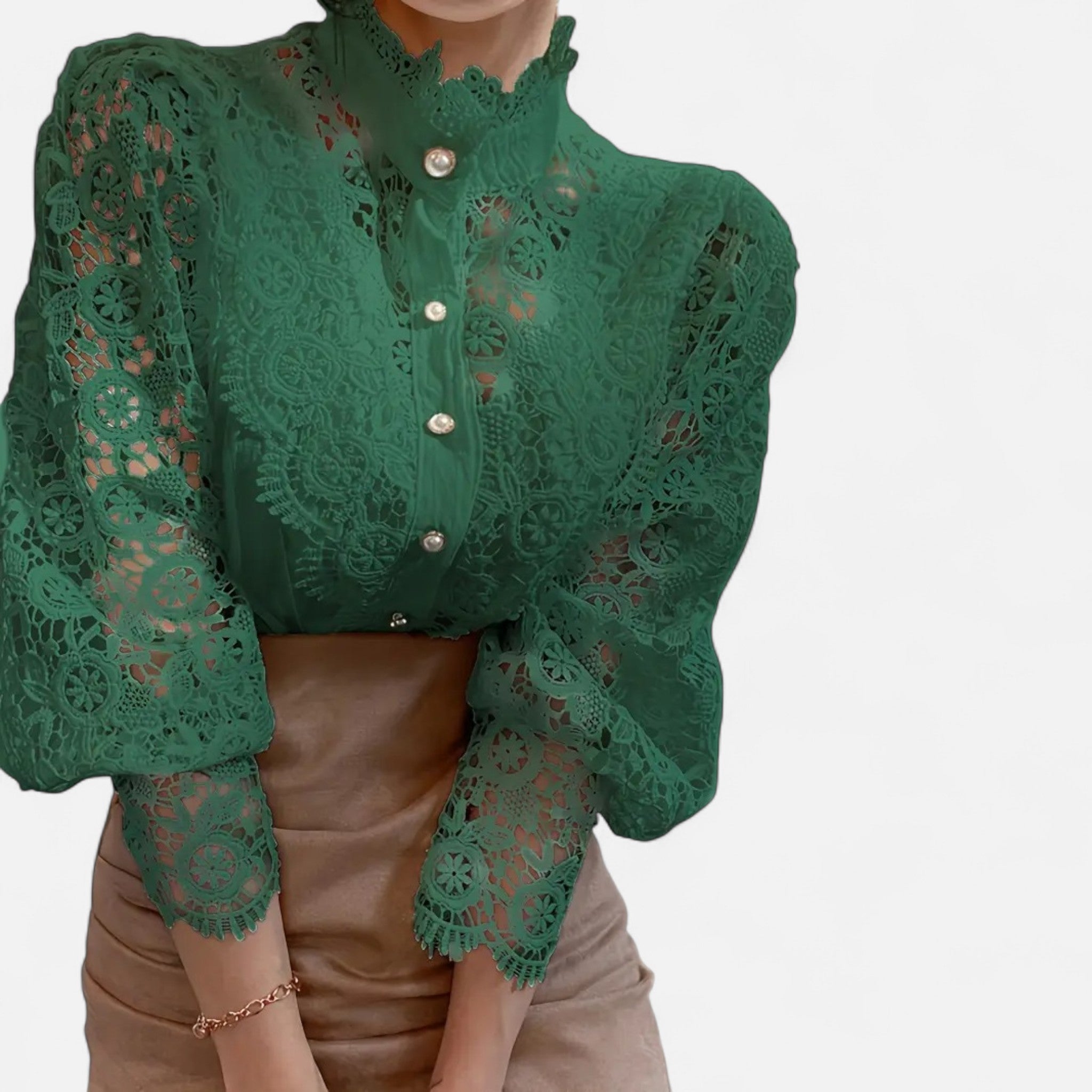 Renvieri | Blouse Victorienne Femme – Dentelle et Grâce