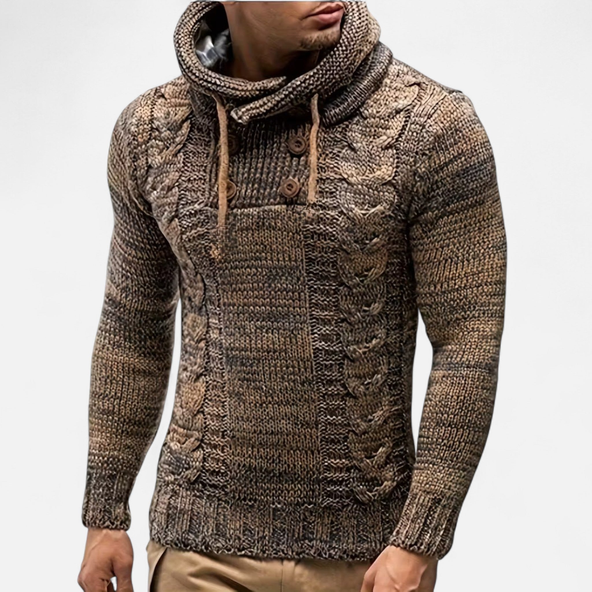 Renvieri | Pull à Torsades Ajusté – Raffinement Texturé