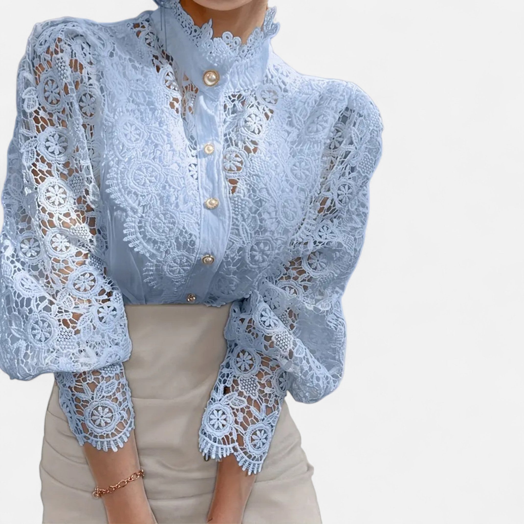 Renvieri | Blouse Victorienne Femme – Dentelle et Grâce