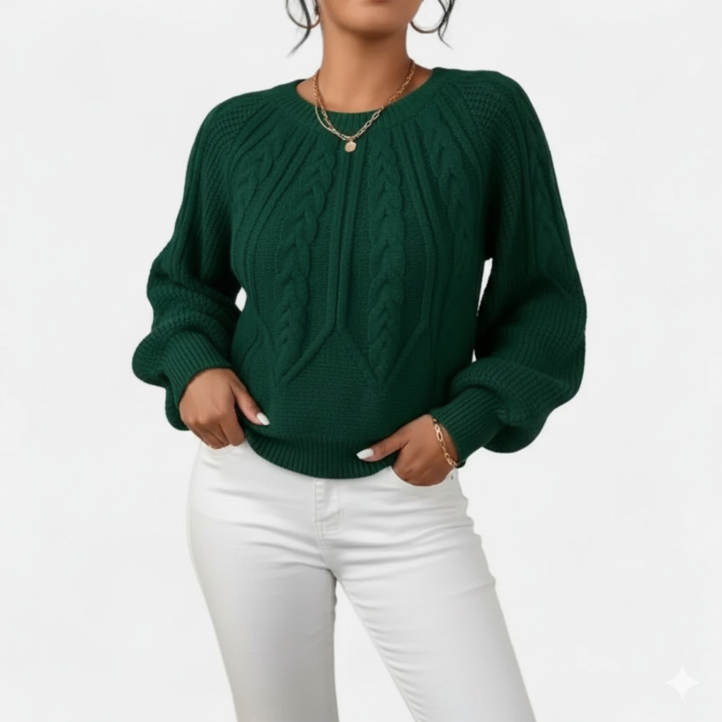 Renvieri | Élora – Pull Décontracté à Manches Lanterne