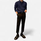 Renvieri | Pull Col Polo – Élégance Décontractée