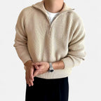 Renvieri | Pull Zippé Épais – Chaleur et Élégance Décontractée