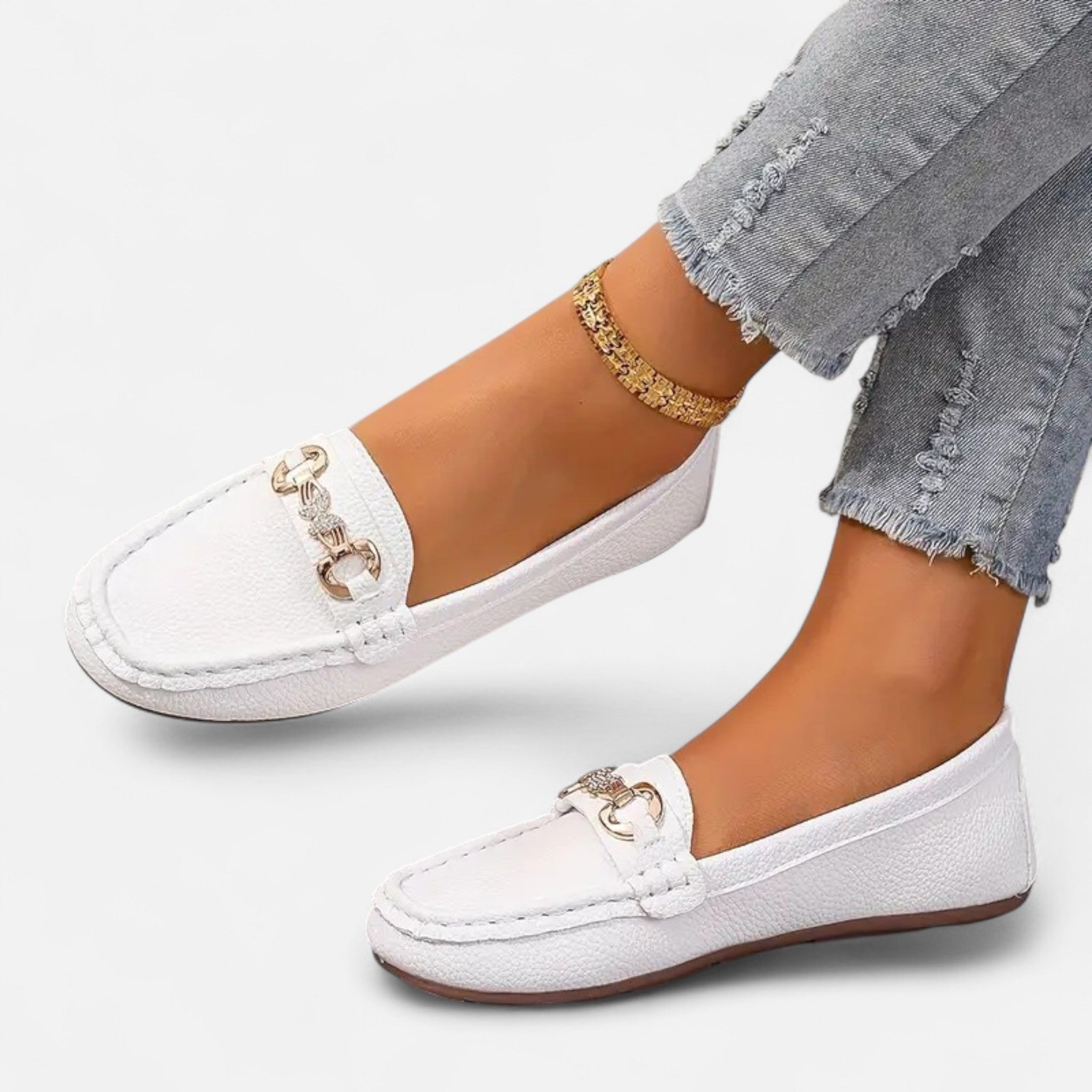 Renvieri | Mocassins Féminins à Bride Strass – Éclat Subtil