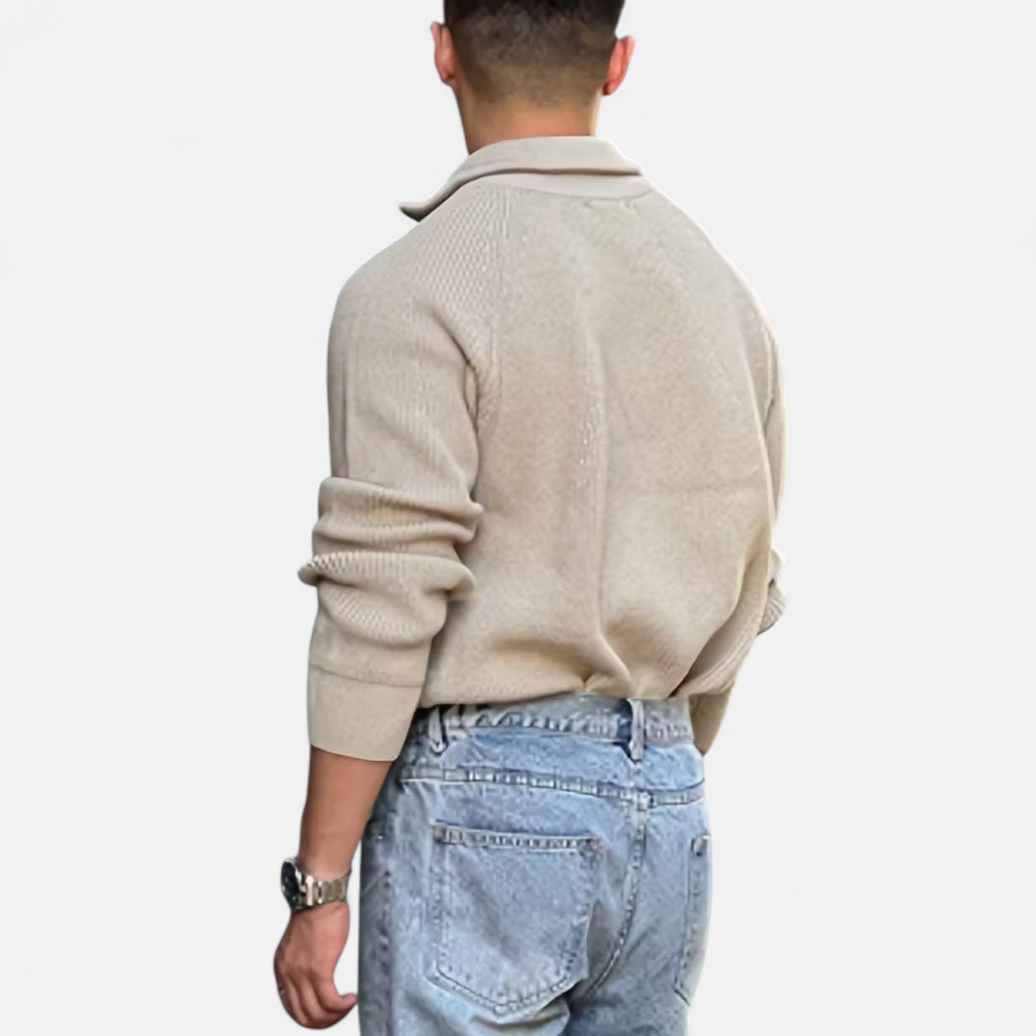 Renvieri | Pull Zippé Épais – Chaleur et Élégance Décontractée