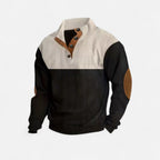 Renvieri | Pull Rétro Color Block – Élégance Texturée