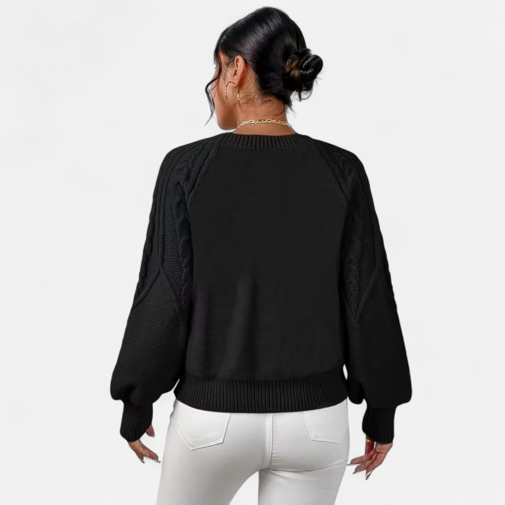 Renvieri | Élora – Pull Décontracté à Manches Lanterne