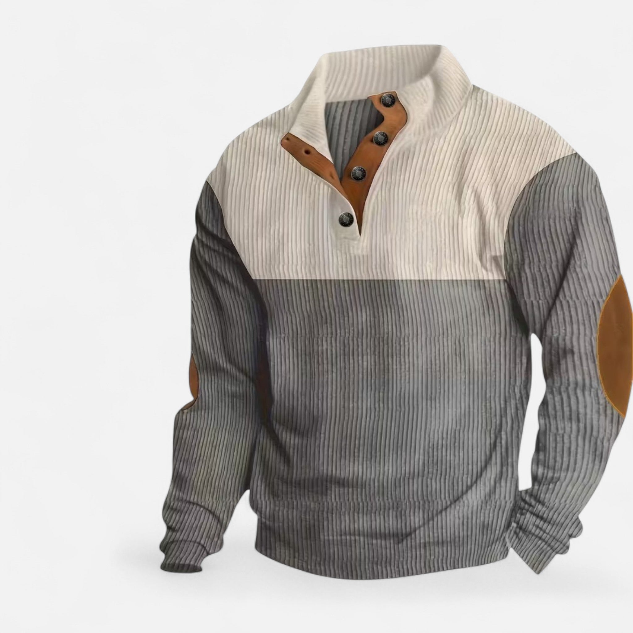 Renvieri | Pull Rétro Color Block – Élégance Texturée