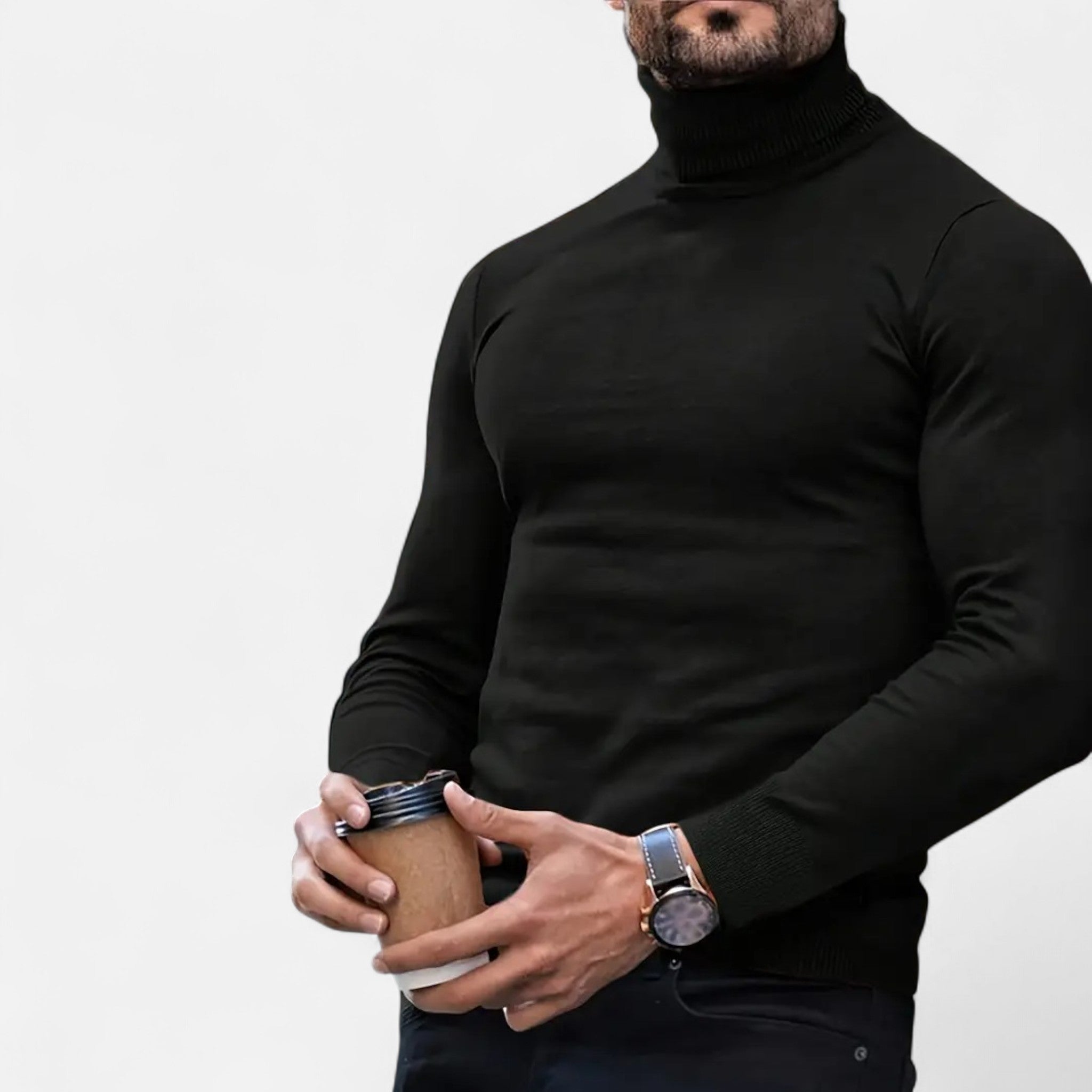 Renvieri | Col Roulé pour Homme – Sobriété d’Hiver