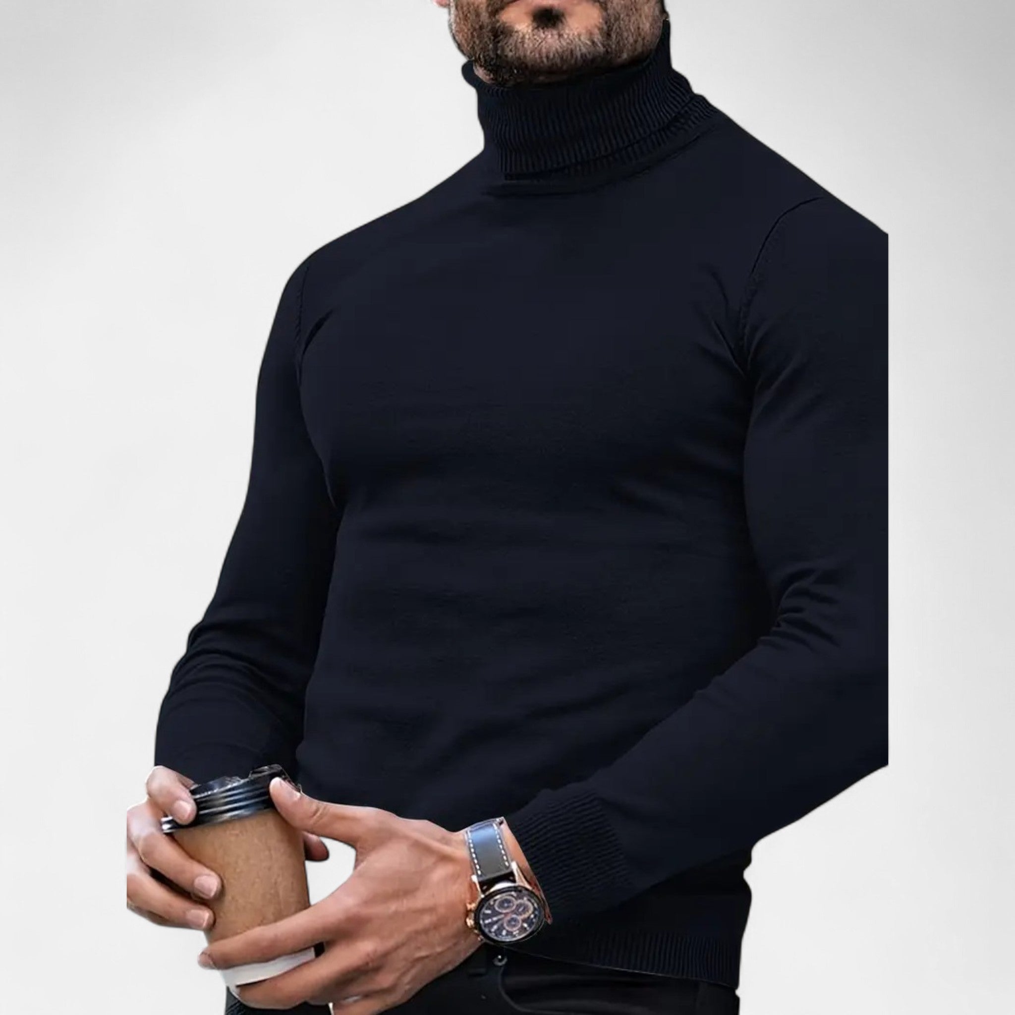 Renvieri | Col Roulé pour Homme – Sobriété d’Hiver