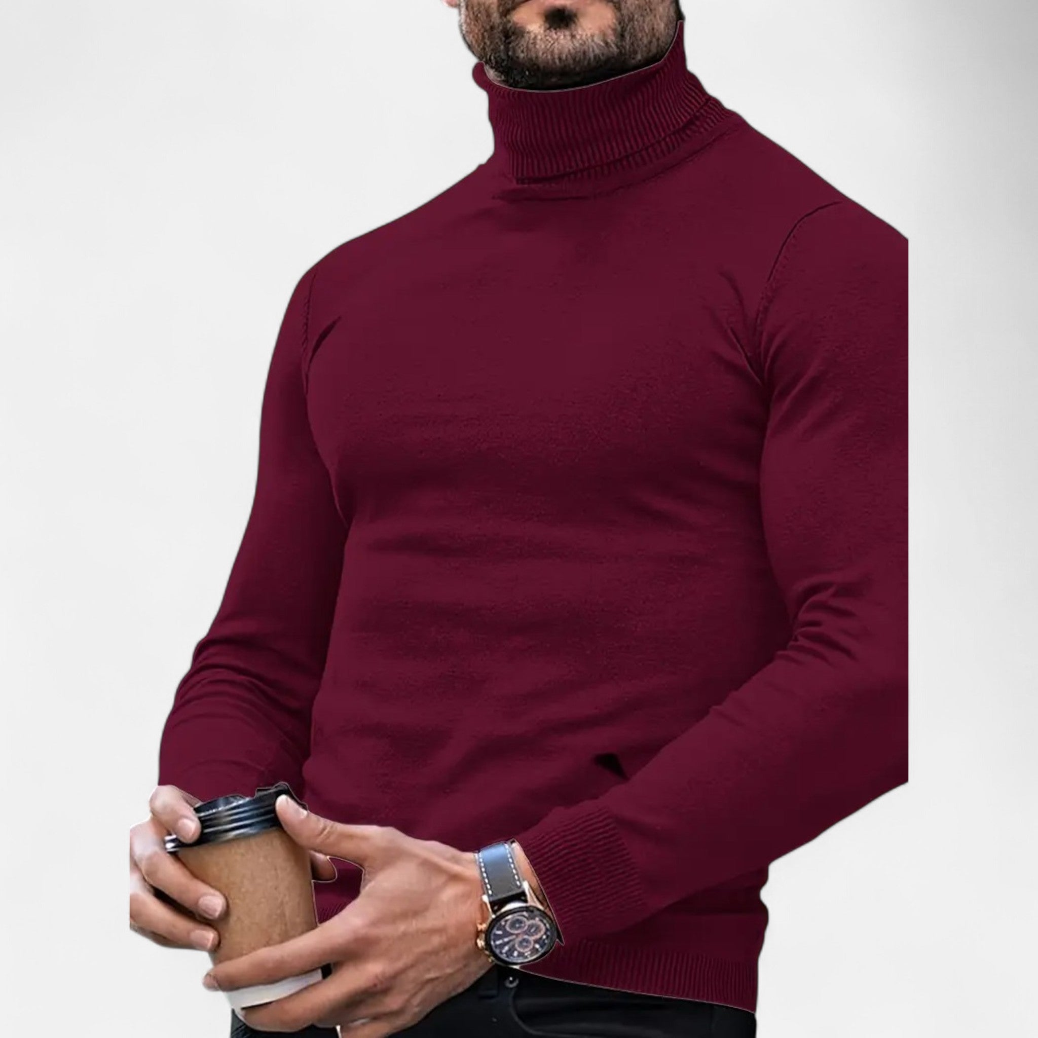 Renvieri | Col Roulé pour Homme – Sobriété d’Hiver