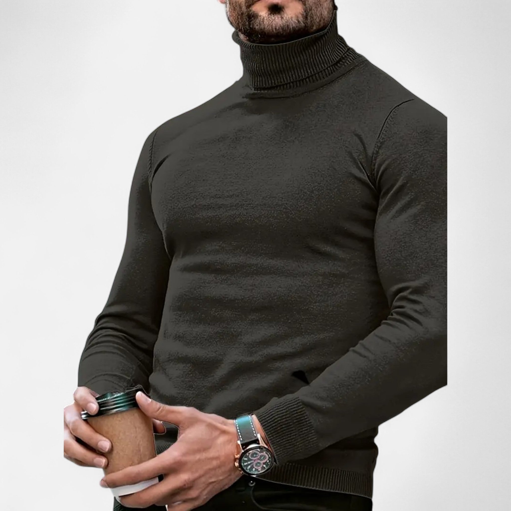 Renvieri | Col Roulé pour Homme – Sobriété d’Hiver