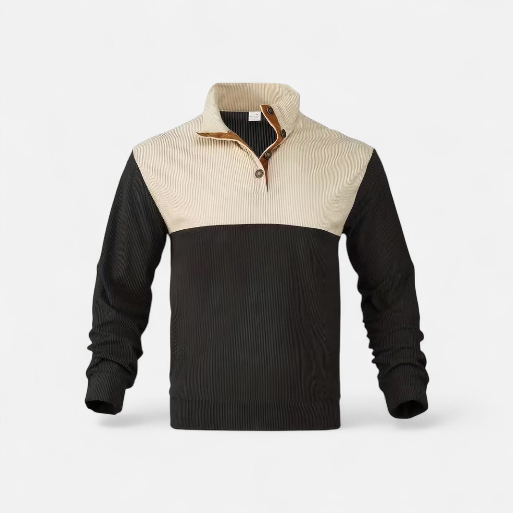 Renvieri | Pull Rétro Color Block – Élégance Texturée