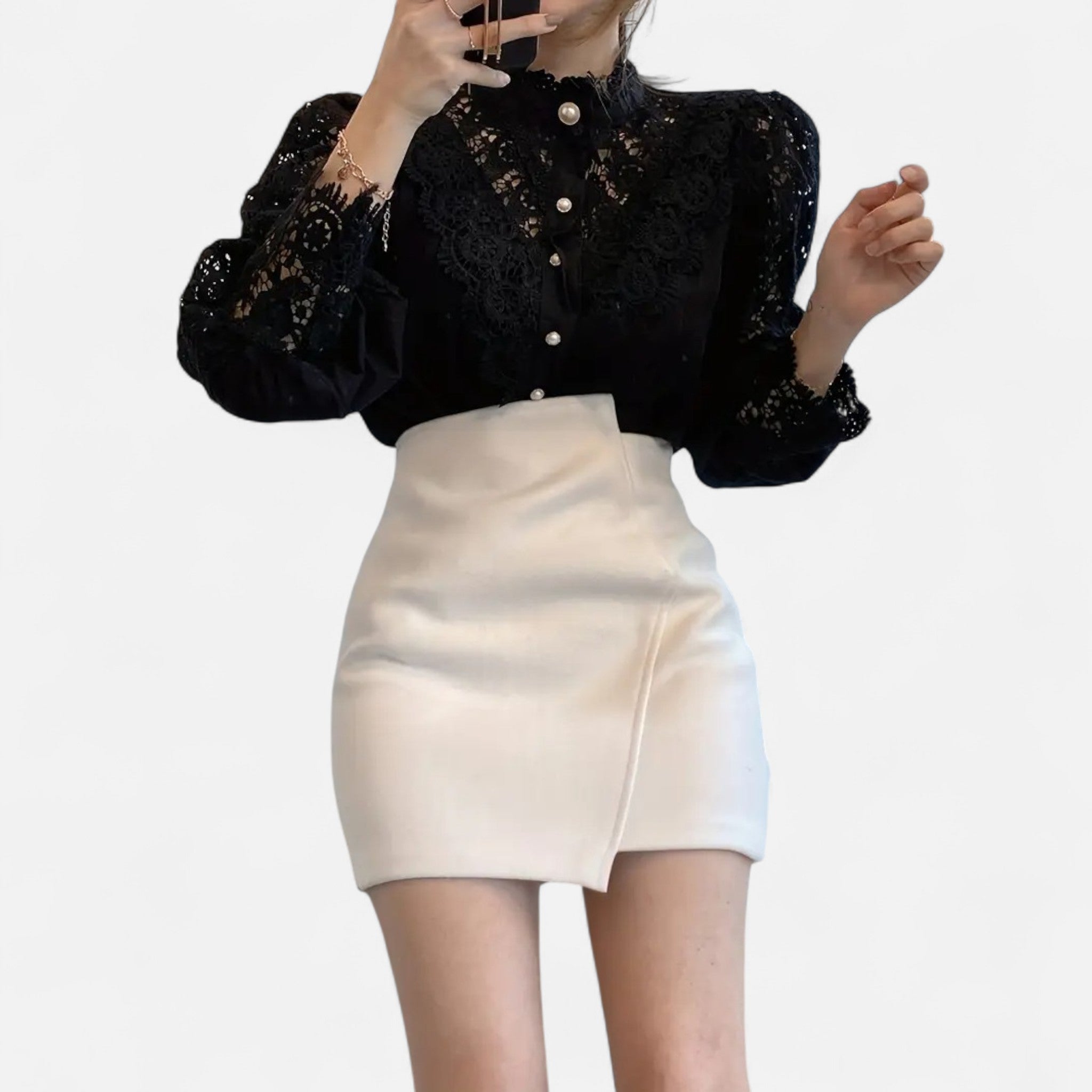 Renvieri | Blouse Victorienne Femme – Dentelle et Grâce